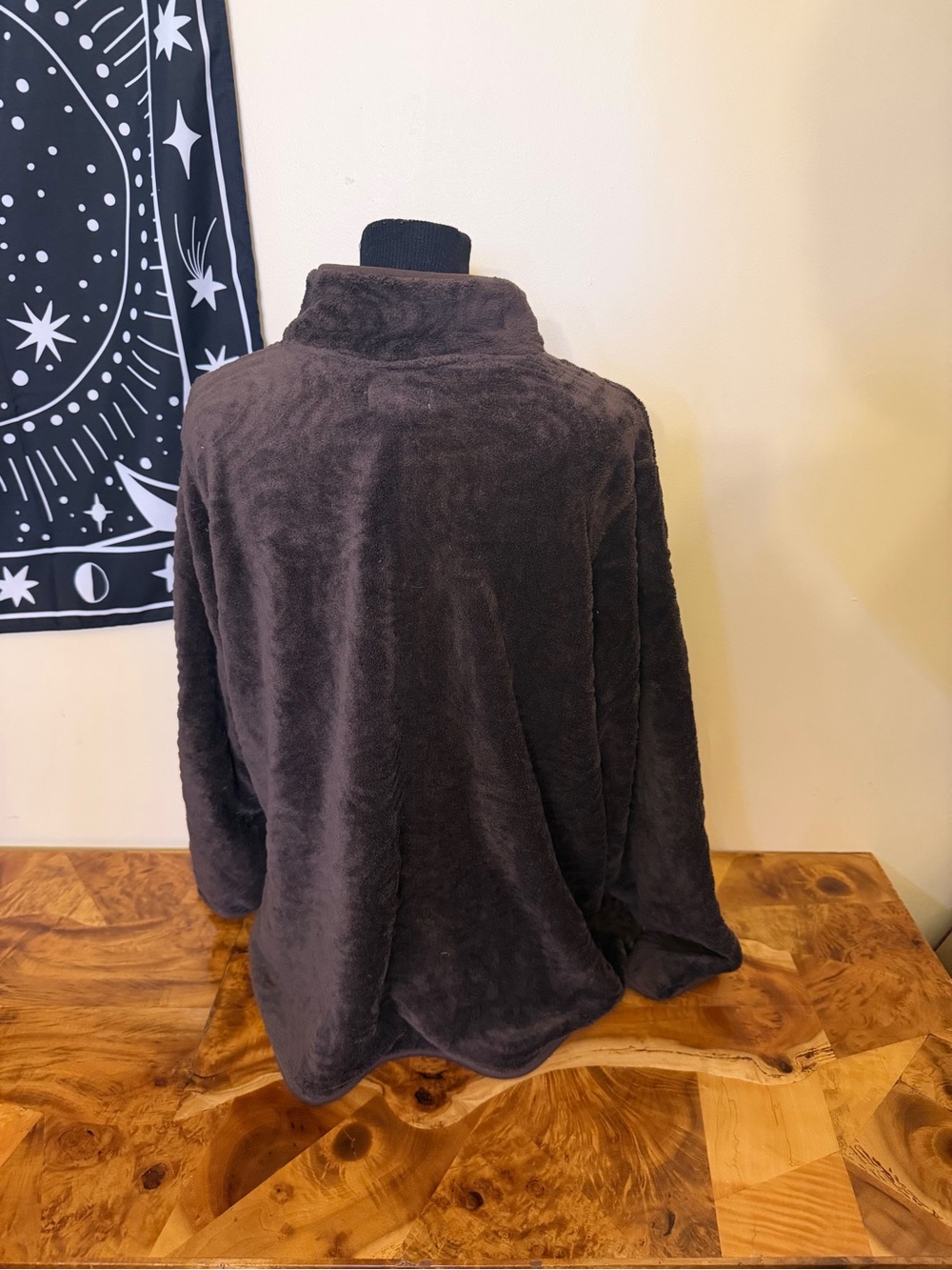 Great Northwest 2X Fuzzy Sherpa Jacket Brown No Zipper Pull Extra Pockets - Picture 5 of 10